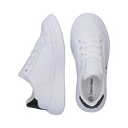 Sneakers unisex in pelle sintetica con lacci e zip interna