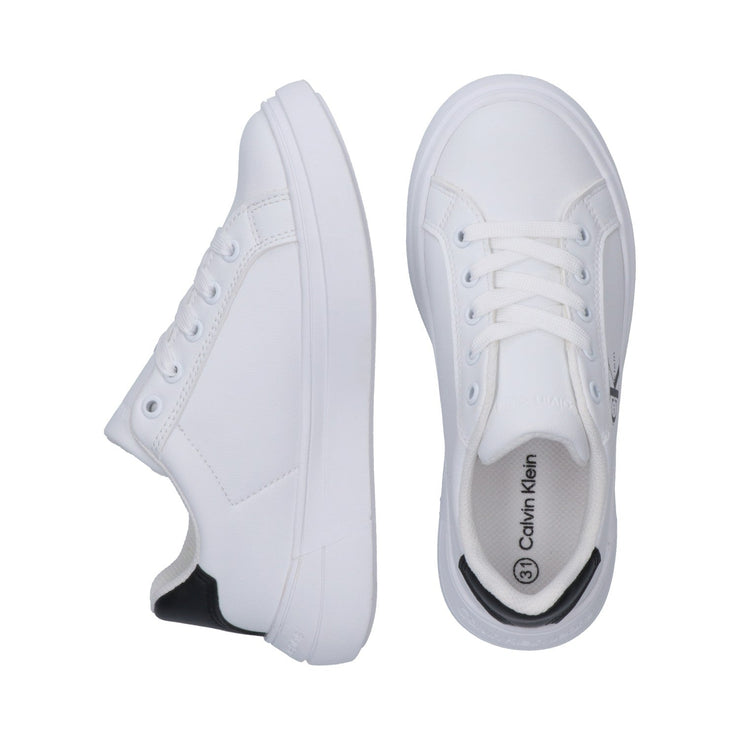 Sneakers unisex in pelle sintetica con lacci e zip interna