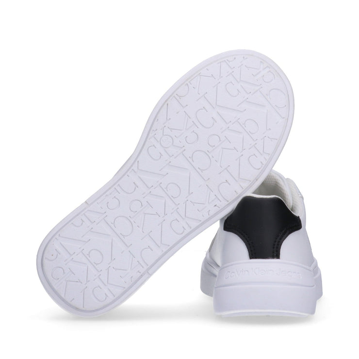 Sneakers unisex in pelle sintetica con lacci e zip interna