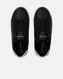 Sneakers minimal in pelle sintetica con logo laterale