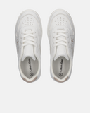 Sneakers stile basket con monogramma a contrasto