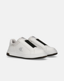 Sneakers ragazza slip-on con maxi fascia elastica e monogramma CK a rilievo.