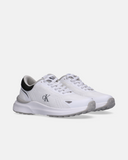 Sneakers running ragazza in tessuto elastico effetto maglia con monogramma CK e suola ultraleggera.