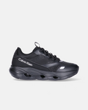 Sneakers con inserti in mesh e fondo stile running geometrico
