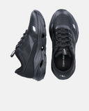 Sneakers con inserti in mesh e fondo stile running geometrico
