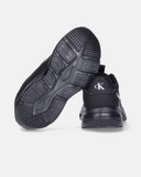 Sneakers con inserti in mesh e fondo stile running geometrico