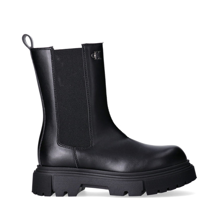 Stivaletti chelsea in pelle sintetica con suola chunky