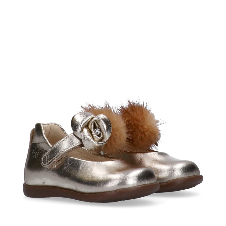 Ballerine primi passi con fiore e pelliccia - Y1A3-43835-0220511-