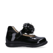 Ballerine primi passi da bambina con fiore e pon pon