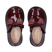 Scarpine primi passi T-bar con fiocchetto prezioso