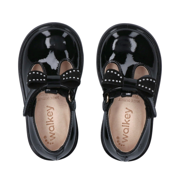 Scarpine primi passi T-bar con fiocchetto prezioso