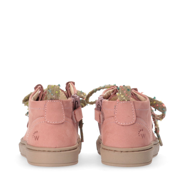 Scarpe stringate da bambina con lacci multicolor