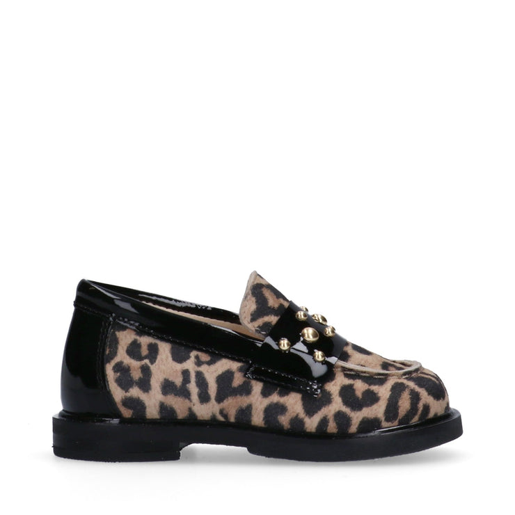 Mocassini da bambina primi passi animalier