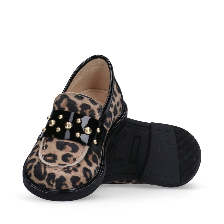 Mocassini da bambina primi passi animalier