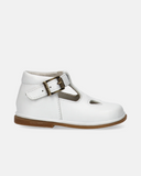 Scarpina primi passi in pelle con cinturino