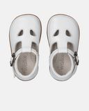 Scarpina primi passi in pelle con cinturino