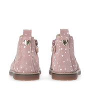 Polka Dot Split Leather Ankle Boots for Girls