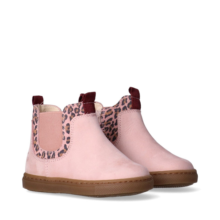 Stivaletti in pelle con inserti elastici e dettagli animalier. - Y1A5-43886-1869302-