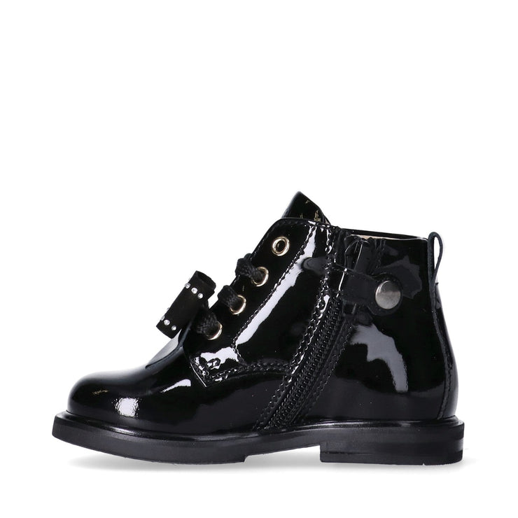 Stivaletti primi passi da bambina con fiocco prezioso