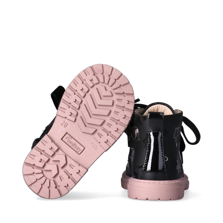 Stivaletti da bambina con stelline e fondo a contrasto