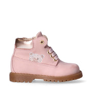 Stivaletti da bambina zip interna e simpatico orsetto