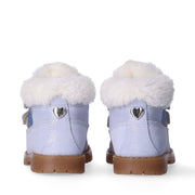 Stivaletti roccia da bambina in pelle ed interno in lana di montone