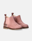 Stivaletti da bambina rosa Walkey con inserti glitter e zip interna.