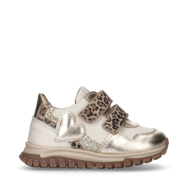 Sneakers da bambina con dettagli leopardati