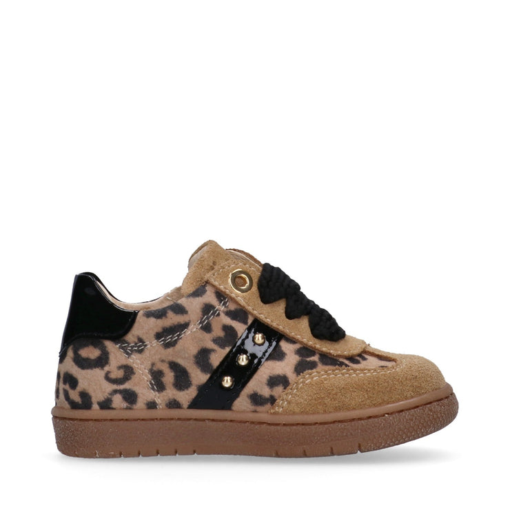 Sneakers da bambina animalier e zip interna