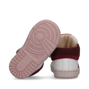 Sneakers bambina super-soft in pelle e dettagli in tessuto
