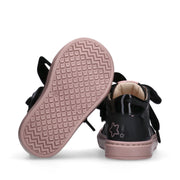 Sneakers bambina con stelle e lacci in velluto