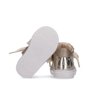 Sneakers da bambina con cuori ricamati e zip interna