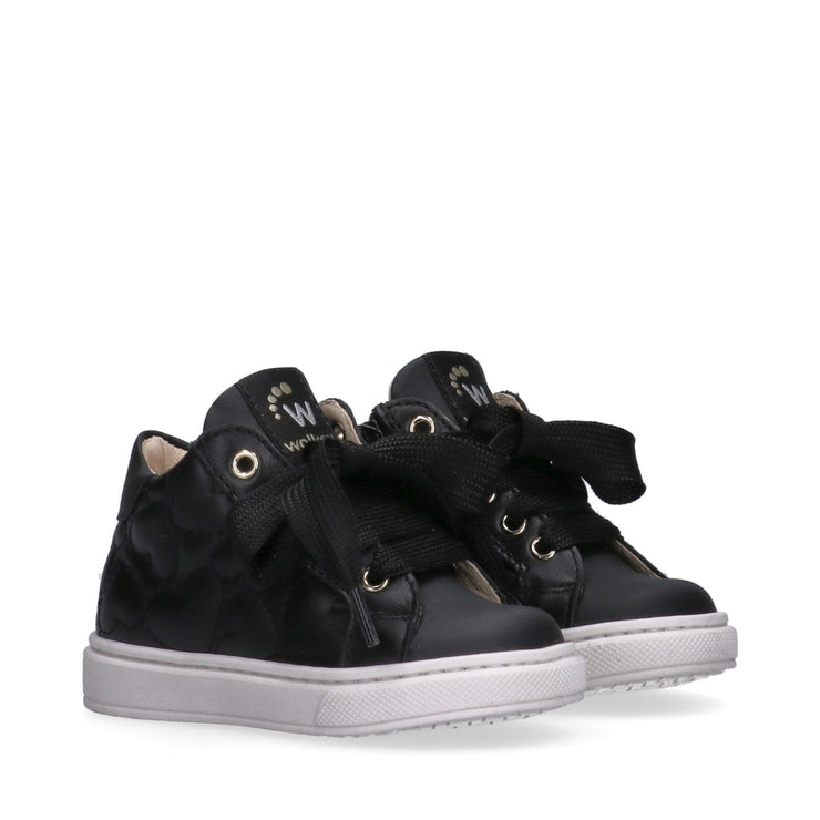 Sneakers da bambina con cuori ricamati e zip interna - Y1A9-43874-1886999-