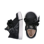 Sneakers da bambina con cuori ricamati e zip interna