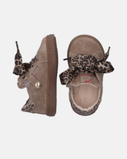 Sneakers bambina super soft con lacci animalier