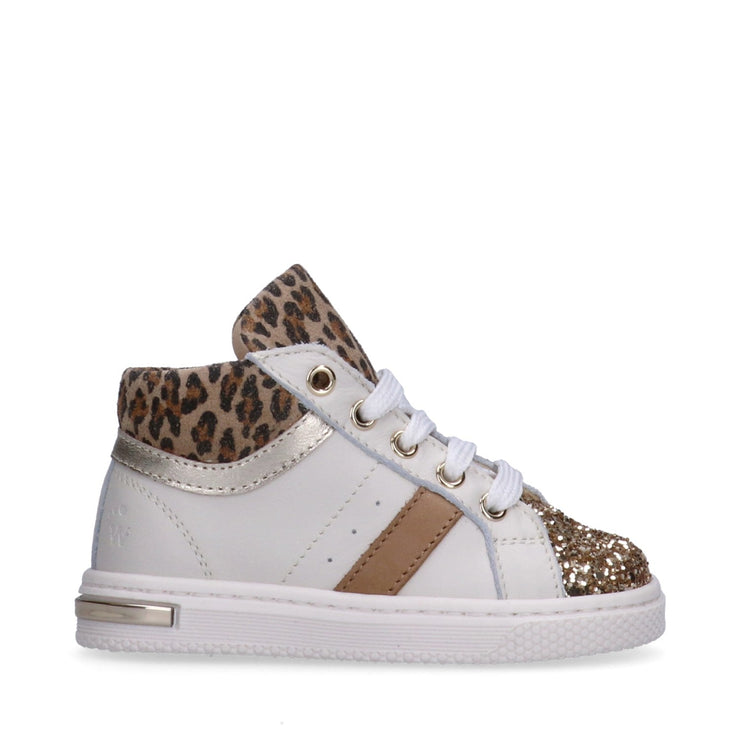 Sneakers super soft da bambina con glitter e animalier