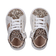 Sneakers super soft da bambina con glitter e animalier