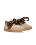 Sneakers primi passi con dettagli animalier