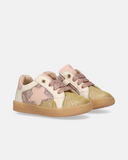 Sneakers primi passi con glitter e stella laterale