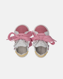 Sneakers primi passi con stelle multicolor e punta glitter