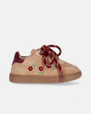 Sneakers da bambina con fiorellini ricamati