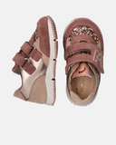 Sneakers da bambina con patch Walkey glitter