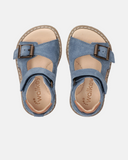 Sandali primi passi in camoscio con tallone chiuso