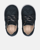 Scarpe primi passi Walkey blu bambino con lacci e zip