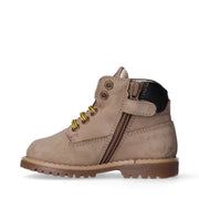 Scarponcini bambino in pelle con lacci e zip interna