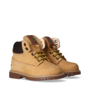 Scarponcini bambino in pelle con lacci e zip interna