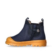 Stivaletti bambino in pelle gommata con elastico laterale