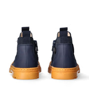 Stivaletti bambino in pelle gommata con elastico laterale