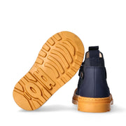 Stivaletti bambino in pelle gommata con elastico laterale