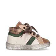 Sneakers da bambino super-soft con dettagli in tartan